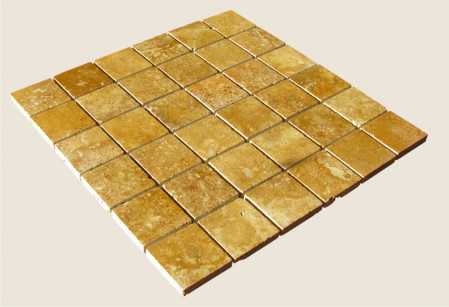 Мозаика Травертин Желтый 48х48мм